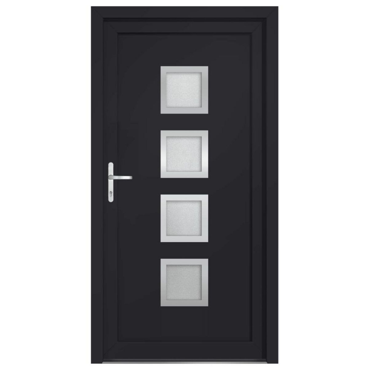 VIDAXL Porte d'entree anthracite 88x200 cm PVC