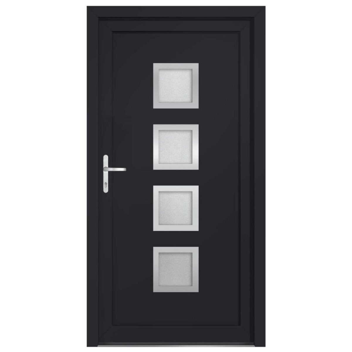 VIDAXL Porte d'entree anthracite 88x200 cm PVC