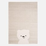 SWEEEK Tapis enfant Beige / Crème, tapis intérieur petit ourson, poils ras, tapis frisé très doux. Coloris disponibles : Beige