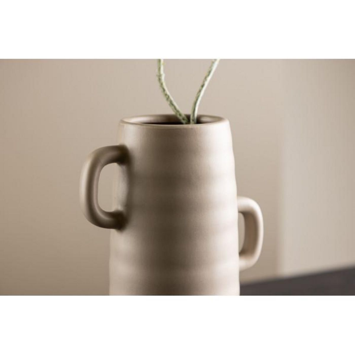 Paris Prix Vase Ondulé en Céramique  Cent  25cm Marron