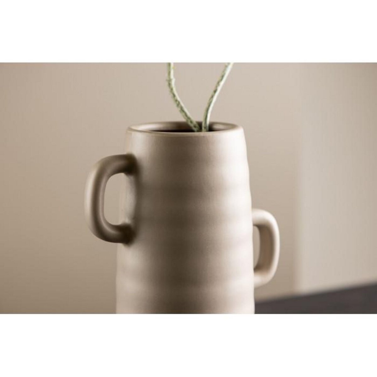 Paris Prix Vase Ondulé en Céramique  Cent  25cm Marron