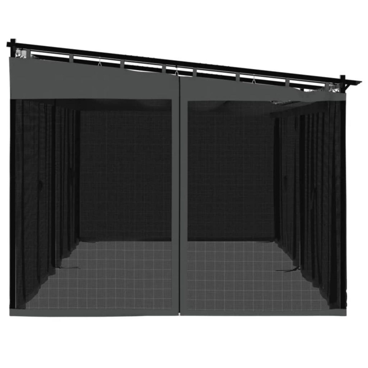 VIDAXL Tonnelle avec parois en filet anthracite 6x3 m acier