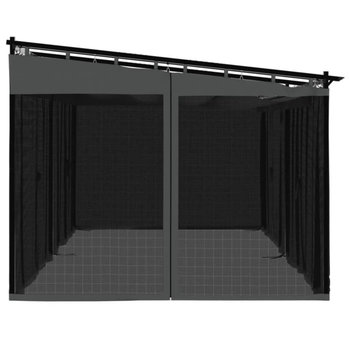 VIDAXL Tonnelle avec parois en filet anthracite 6x3 m acier
