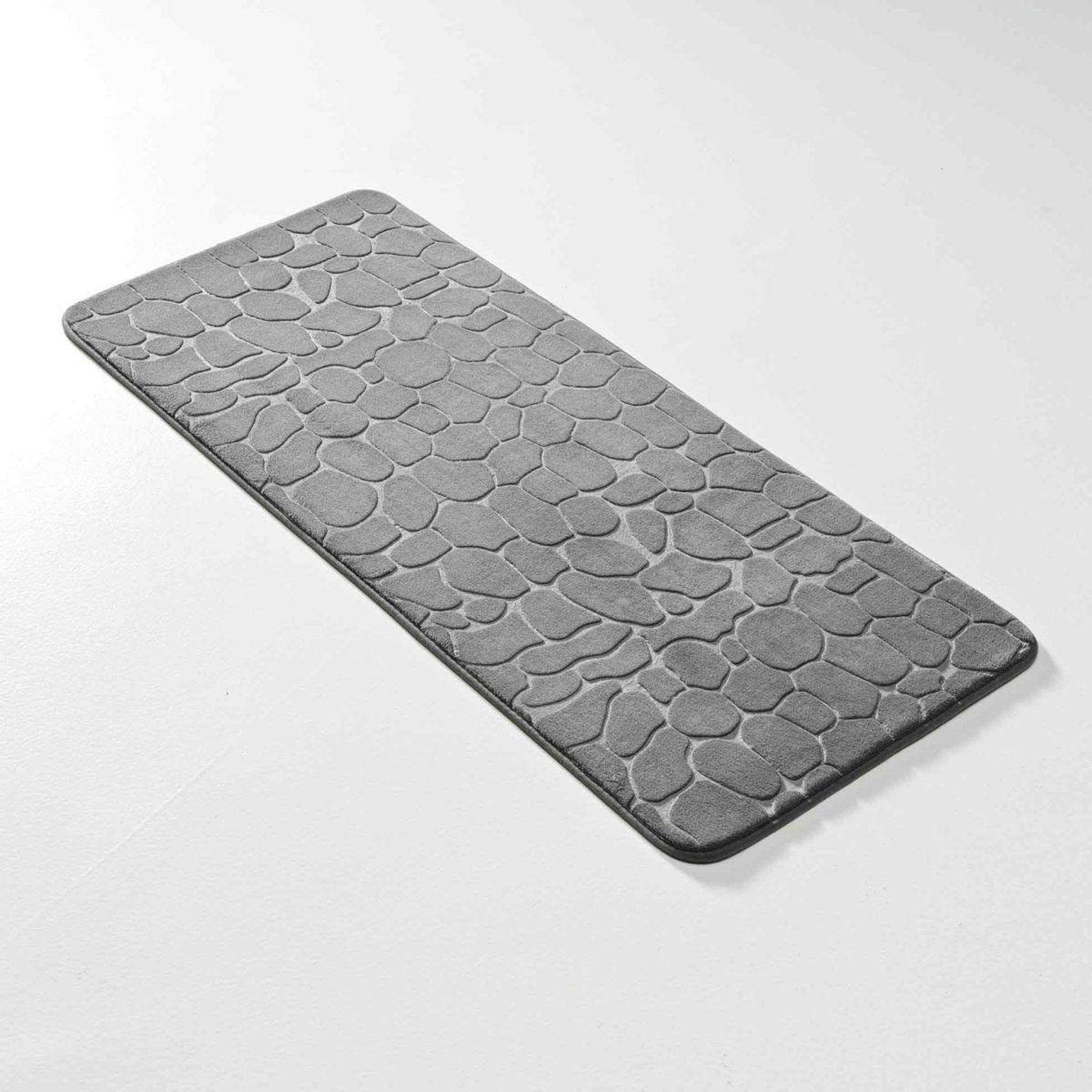 Voir la diapositive 3 : Douceur d'Intérieur Tapis de bain  ricochet  50x120cm anthracite
