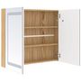 Voir la diapositive 5 : VIDAXL Armoire de salle de bain a miroir a LED Blanc et chene