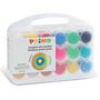 Voir la diapositive 3 : PRIMO Mallette 18 pots de gouache 25 ml