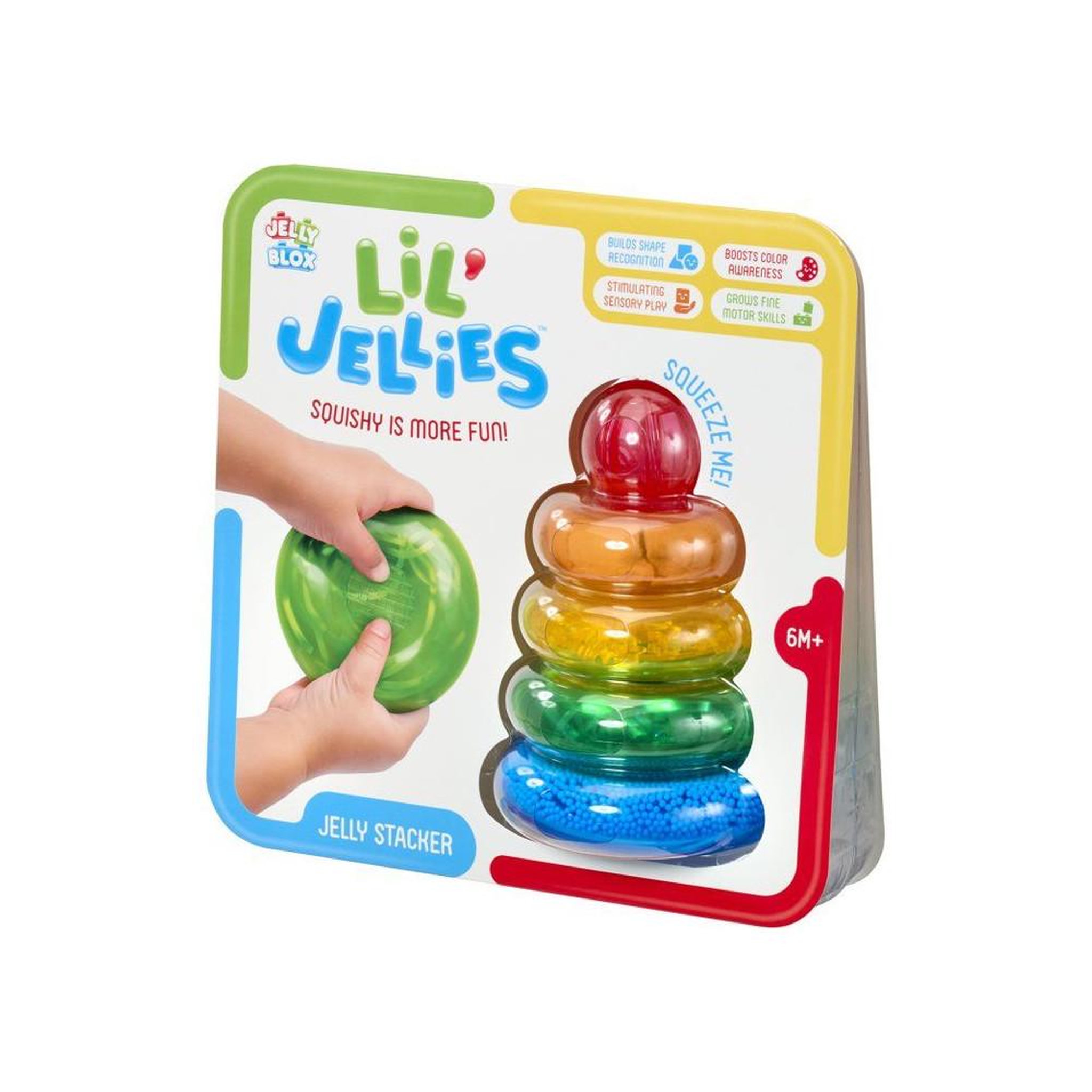 Voir la diapositive 6 : GOLIATH Jeu sensoriel Jelly Stacker Lil' Jellies 4 blocs empilables souples multicolores, dès 6 mois