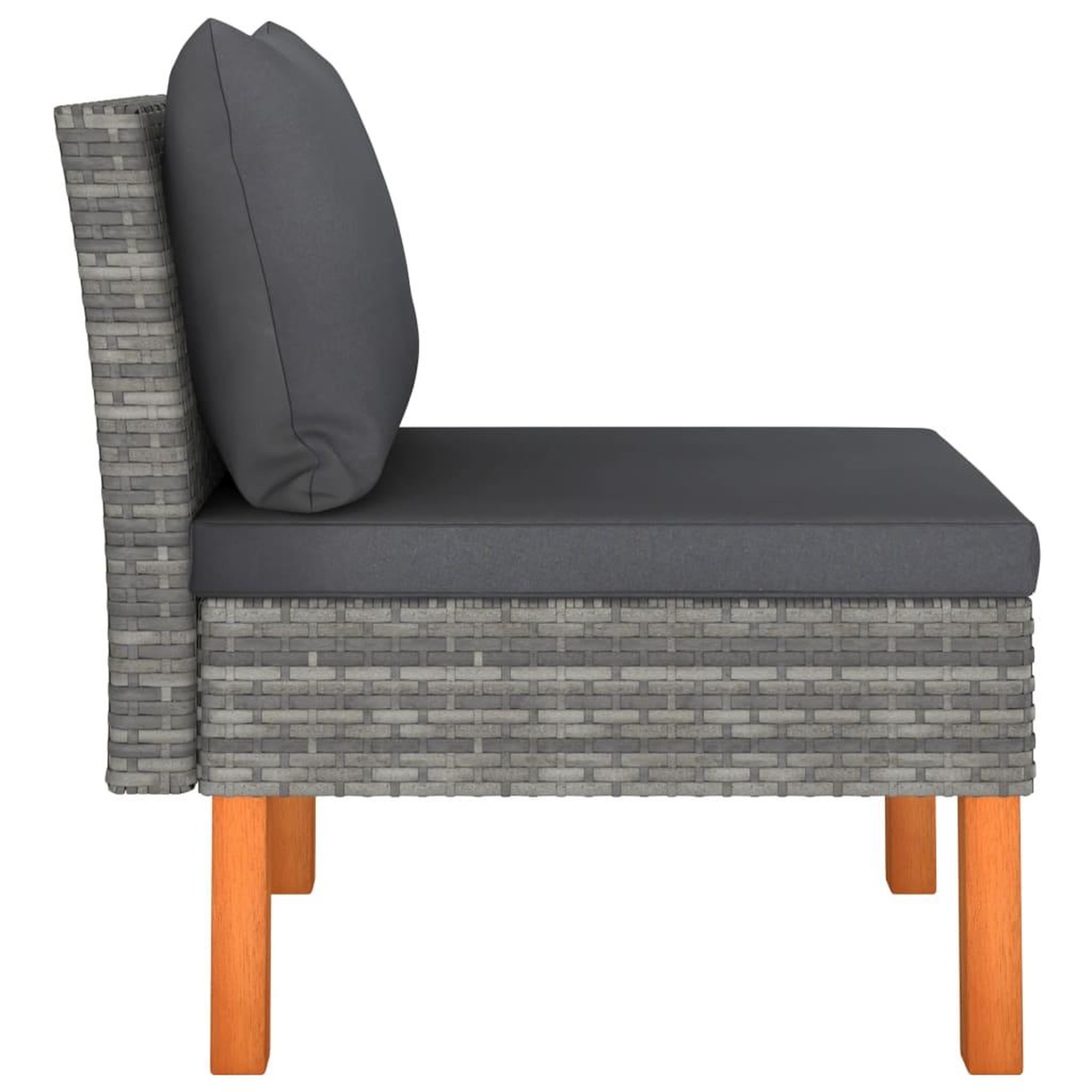 Voir la diapositive 5 : VIDAXL Canapes centraux 2 pcs Resine tressee et bois d'eucalyptus