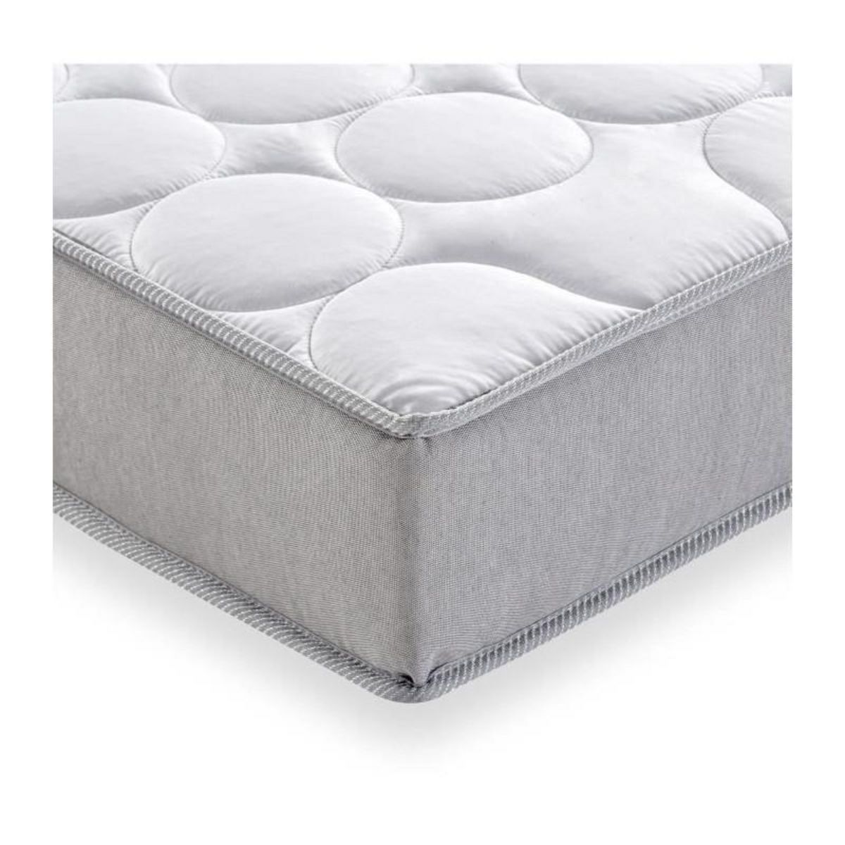 DEKO DREAM Pack matelas 90x190 cm + couette + oreiller - 330 Ressorts ensachés - 5 zones de confort - 19 cm - Ferme - DEKO DREAM Springmax