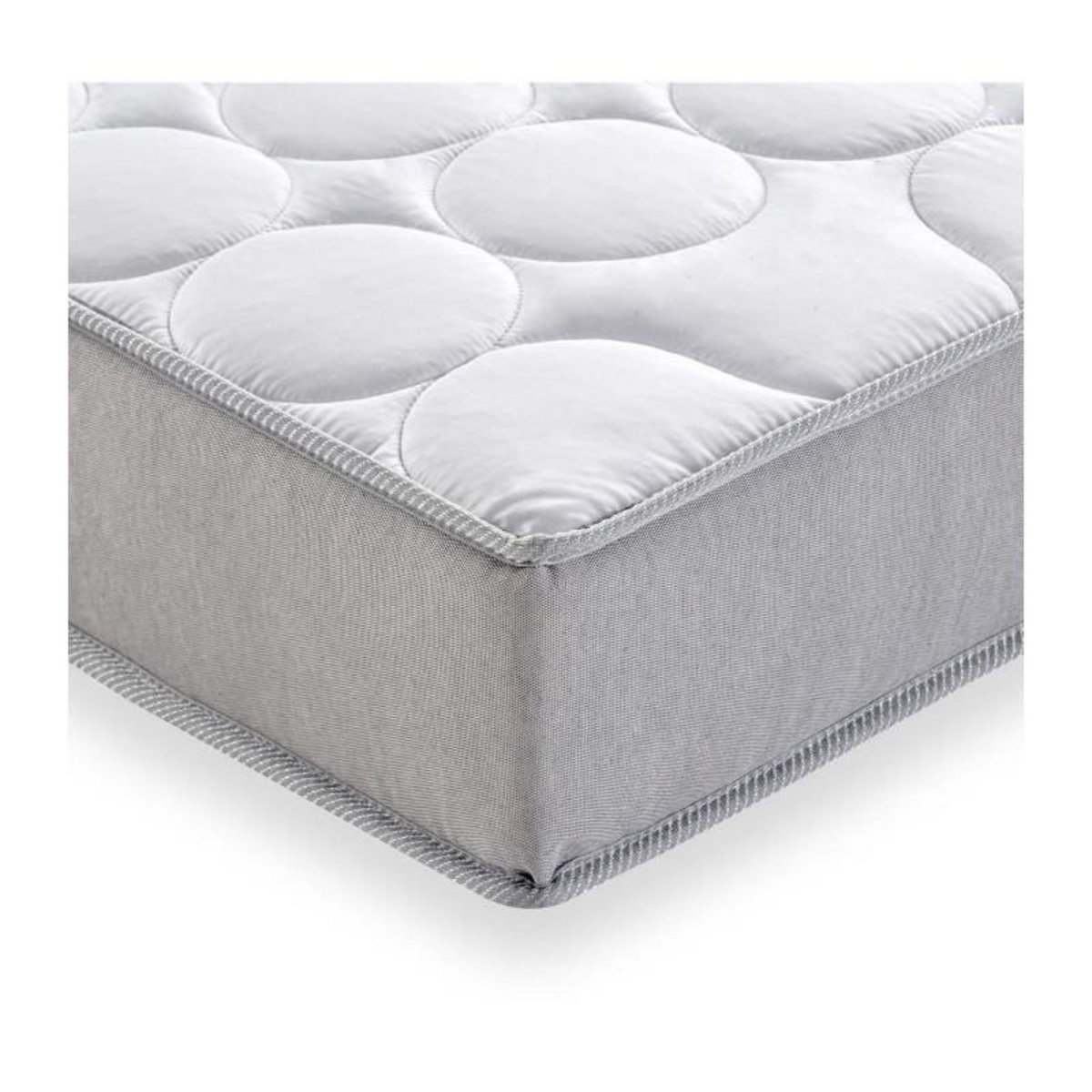 DEKO DREAM Pack matelas 90x190 cm + couette + oreiller - 330 Ressorts ensachés - 5 zones de confort - 19 cm - Ferme - DEKO DREAM Springmax