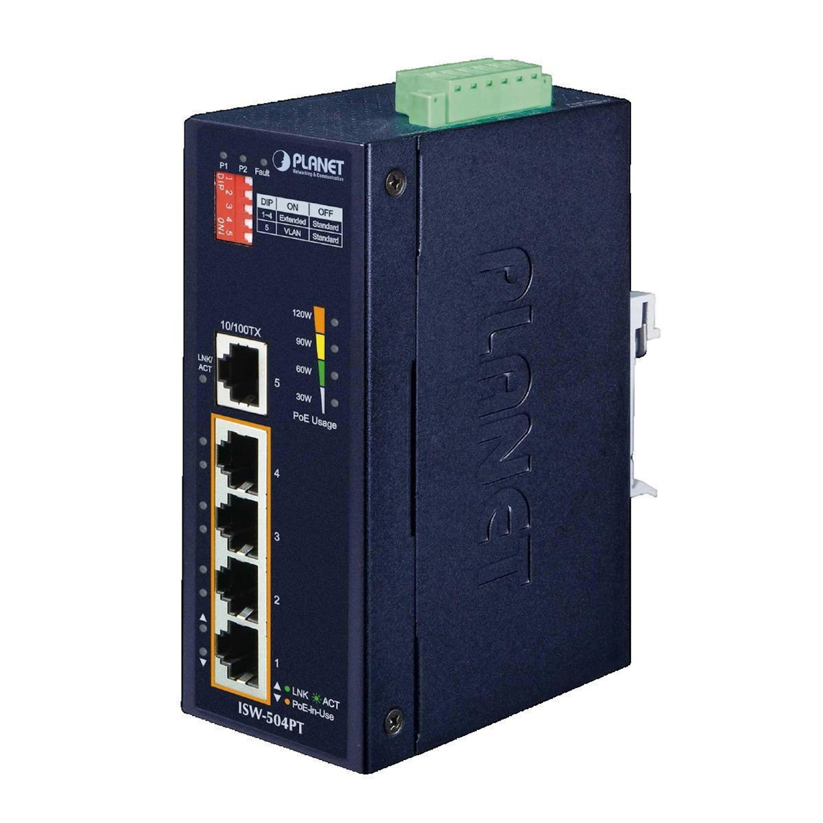 Planet Commutateur non-géré Planet ISW-504PT avec 4 ports PoE