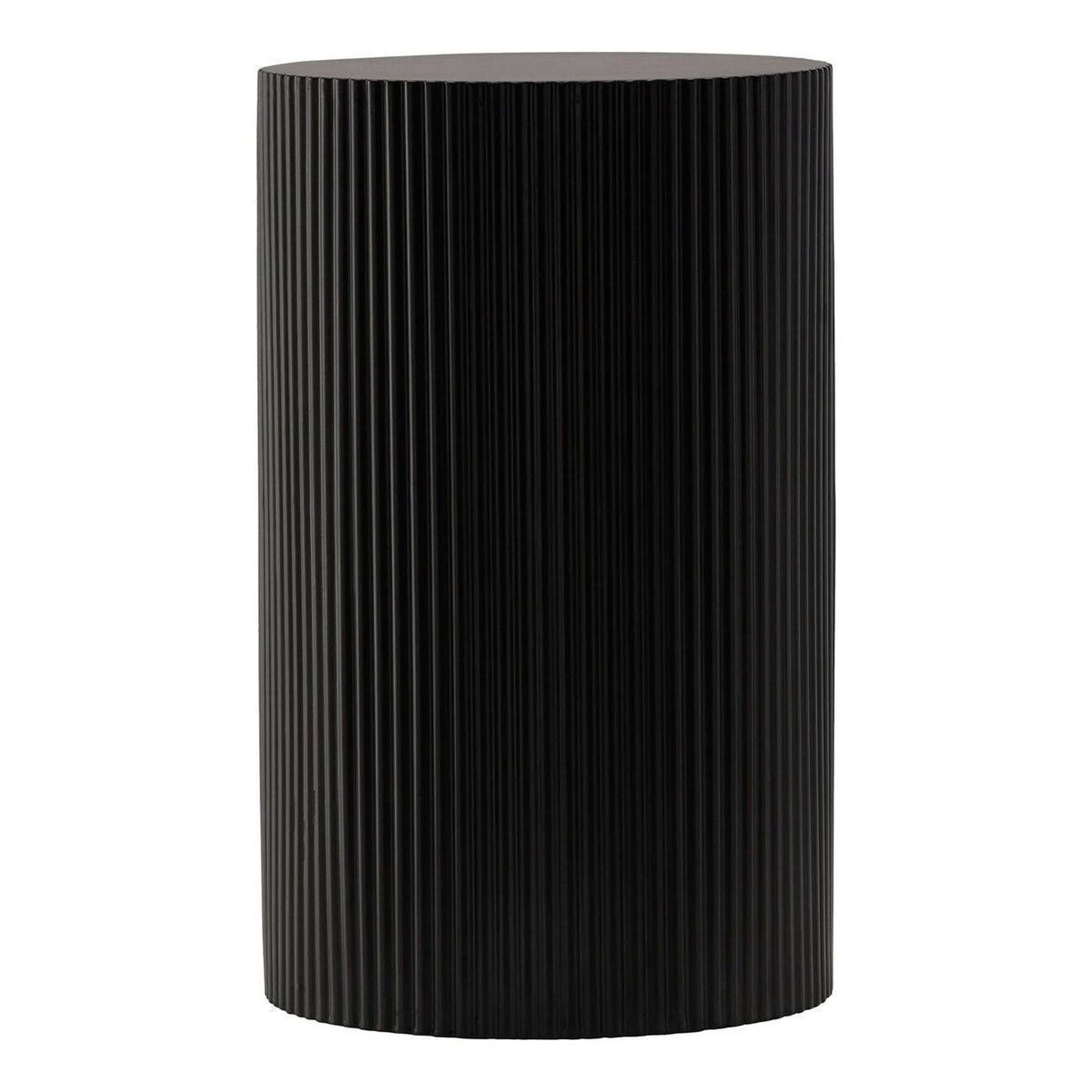 Paris Prix Table d'appoint nervurée  lenox  50cm noir
