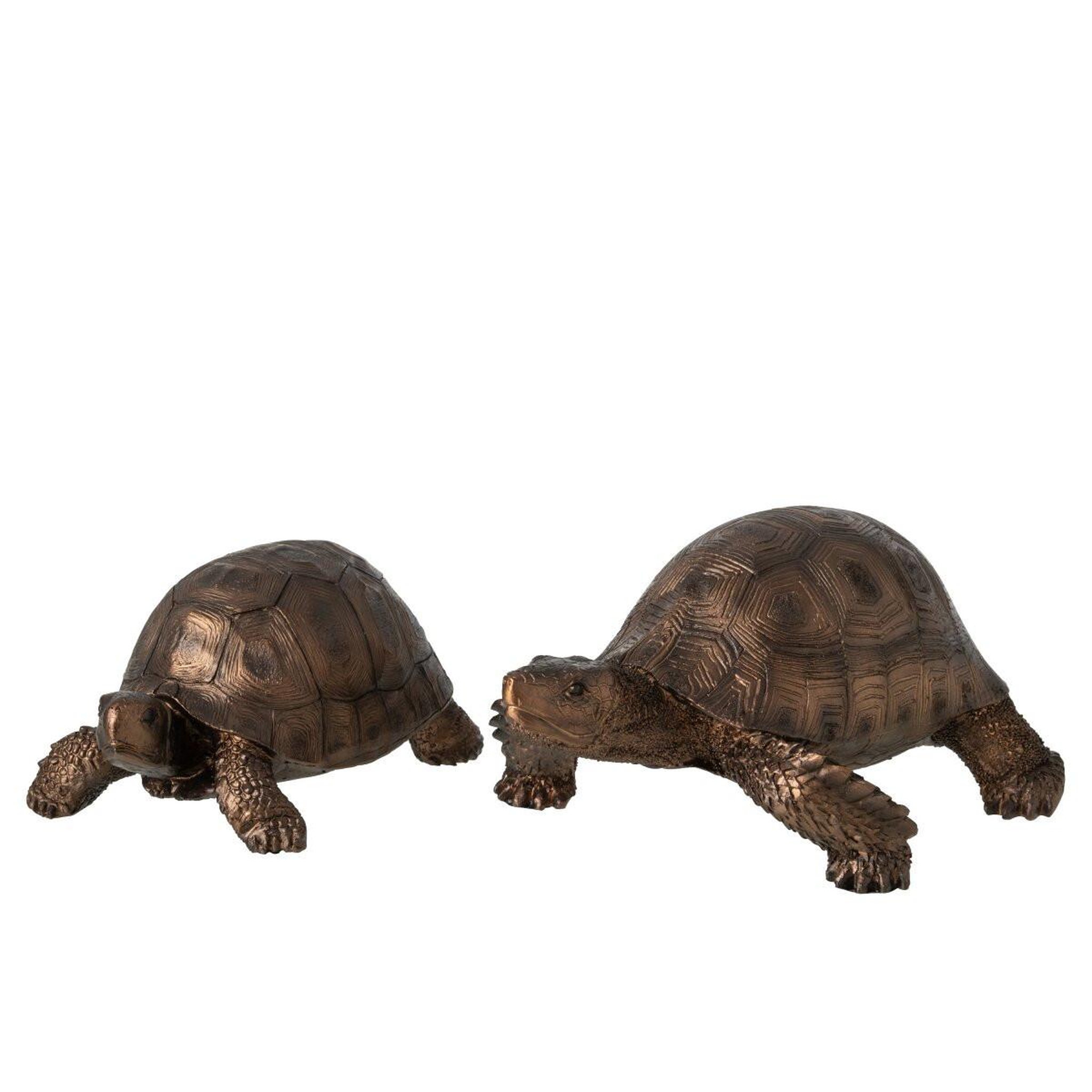 Voir la diapositive 4 : J-LINE Statuette déco tortue  rufus  26cm bronze