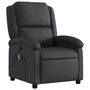 Voir la diapositive 4 : VIDAXL Fauteuil de massage inclinable electrique noir cuir veritable