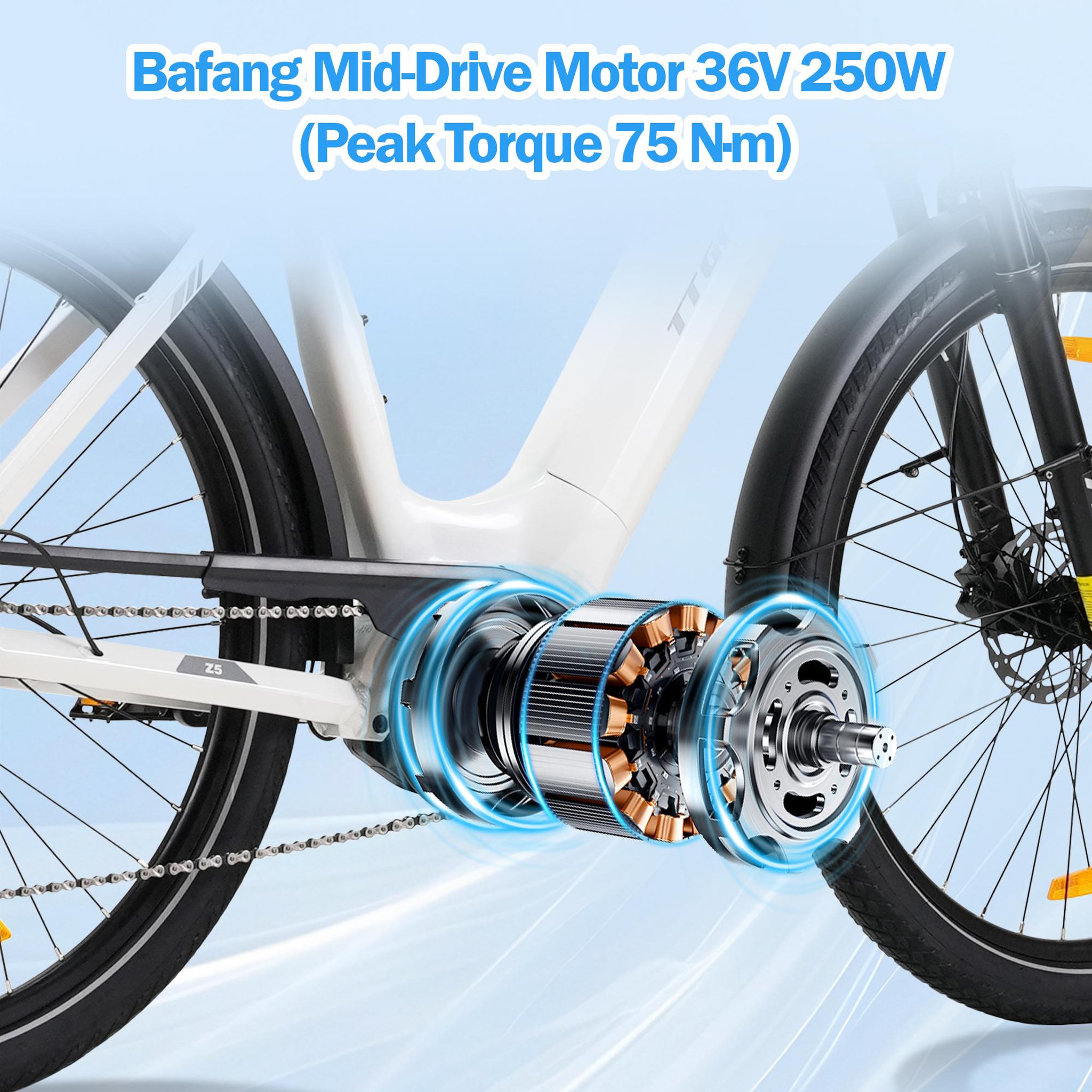 Voir la diapositive 4 : TTGO Vélo électrique TTGO Z5, moteur central 250 W