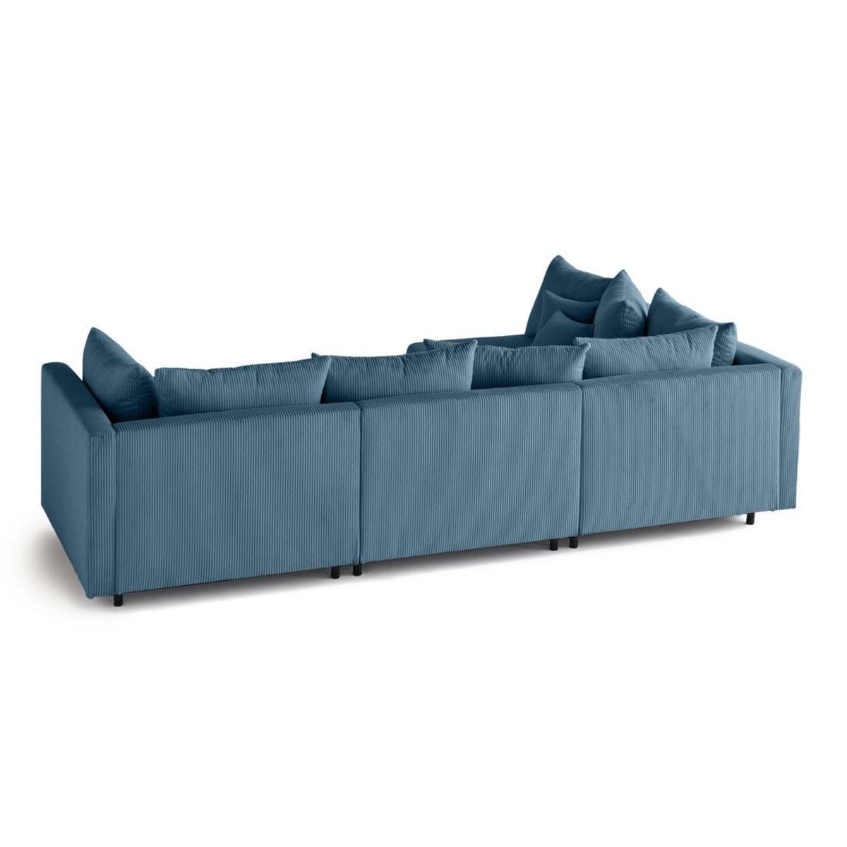 LISA DESIGN Edinburg - canapé modulable d'angle réversible 4 places - en velours côtelé