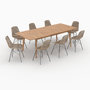 Voir la diapositive 1 : Rendez vous déco Table et chaises de jardin 8 personnes en bois de teck, résine tressée-Tiptur
