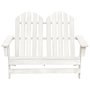 Voir la diapositive 2 : VIDAXL Chaise de jardin Adirondack 2 places bois de sapin massif blanc