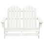 Voir la diapositive 2 : VIDAXL Chaise de jardin Adirondack 2 places bois de sapin massif blanc