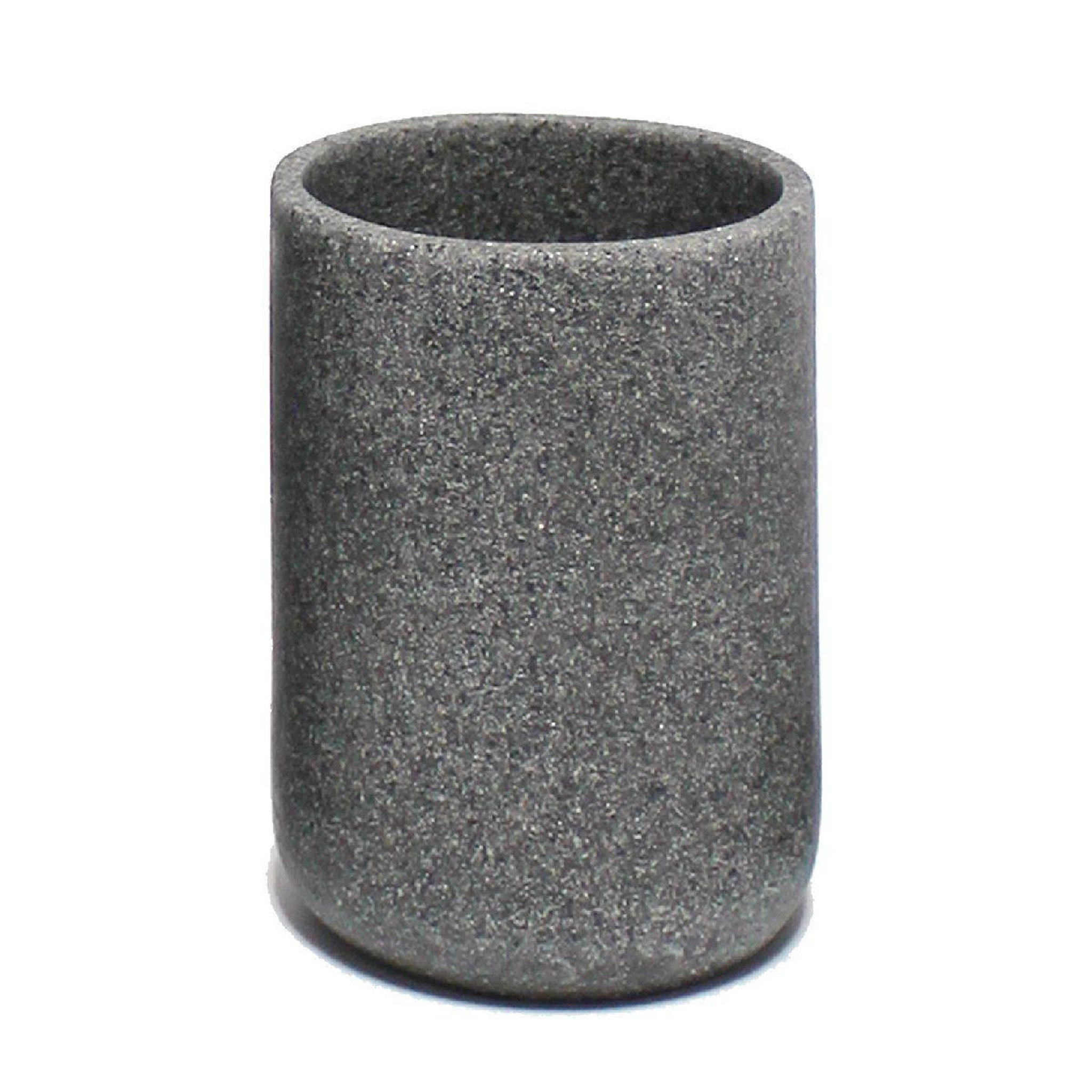 Douceur d'Intérieur Gobelet brosse à dents  granite  10cm gris