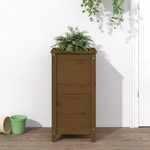 VIDAXL Jardiniere marron miel 40x40x78 cm bois massif de pin