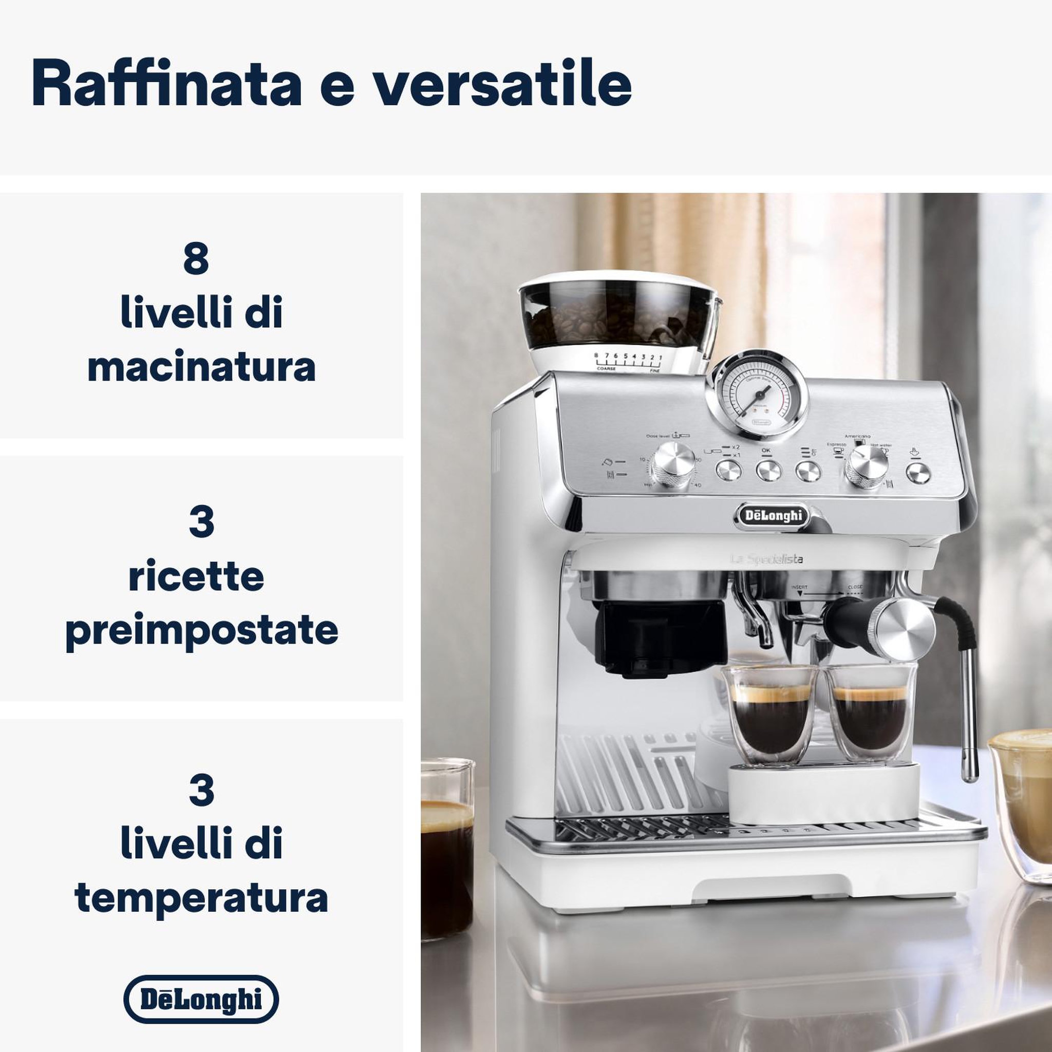 Voir la diapositive 3 : DELONGHI Machine à café automatique de longhi ec 9155.w machine à expresso manuelle 1,5 l acier