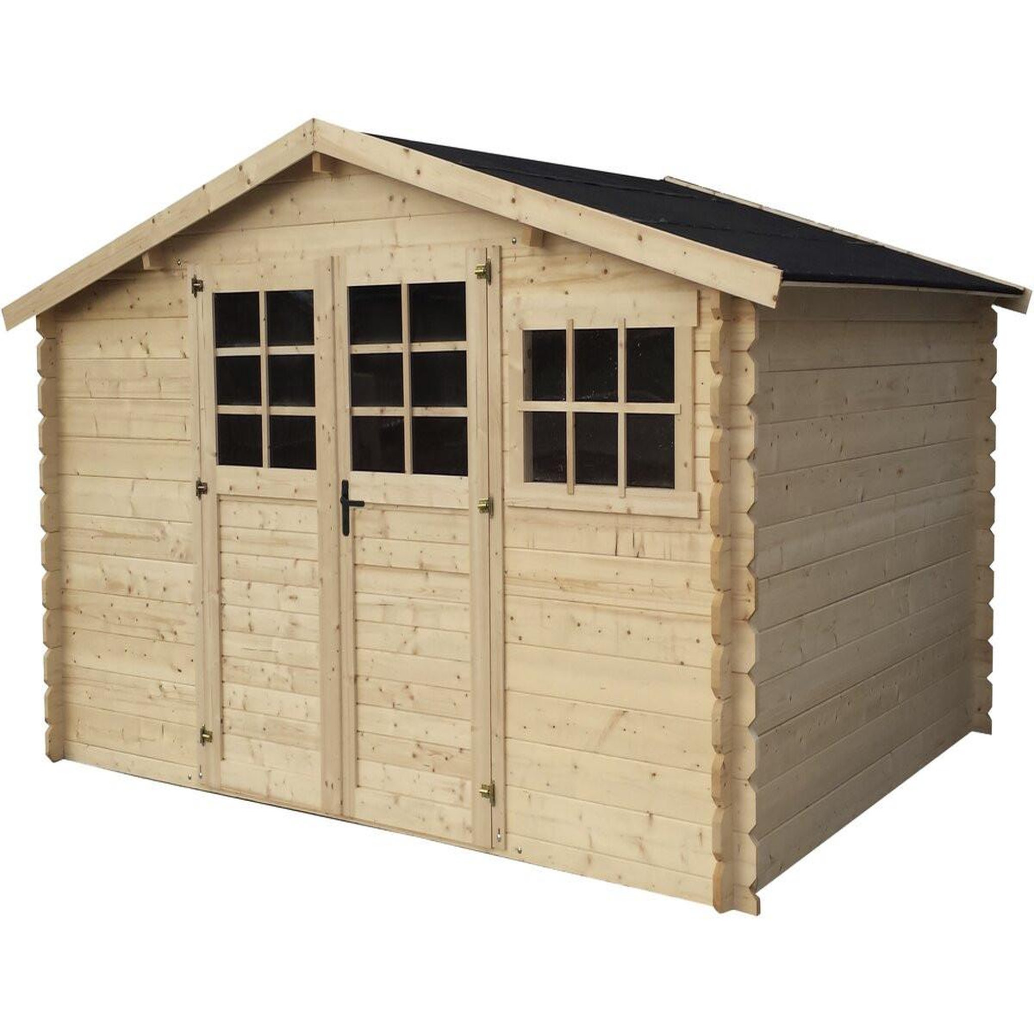 Habitat et Jardin Abri de jardin en bois  rocval  - 456 x 425 x 232 cm - 19.42 m² - 28 mm