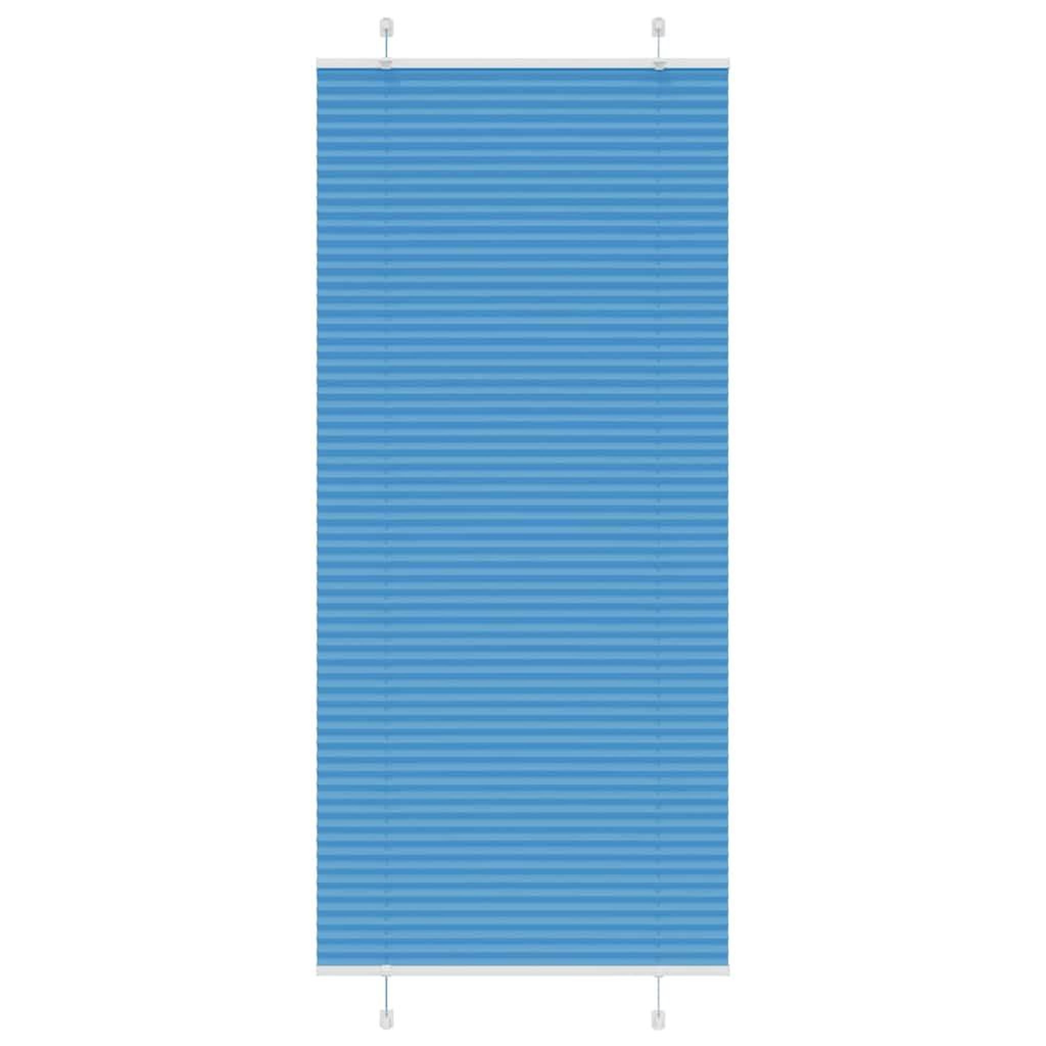 VIDAXL Store plisse bleu 85x200 cm largeur du tissu 84,4 cm polyester