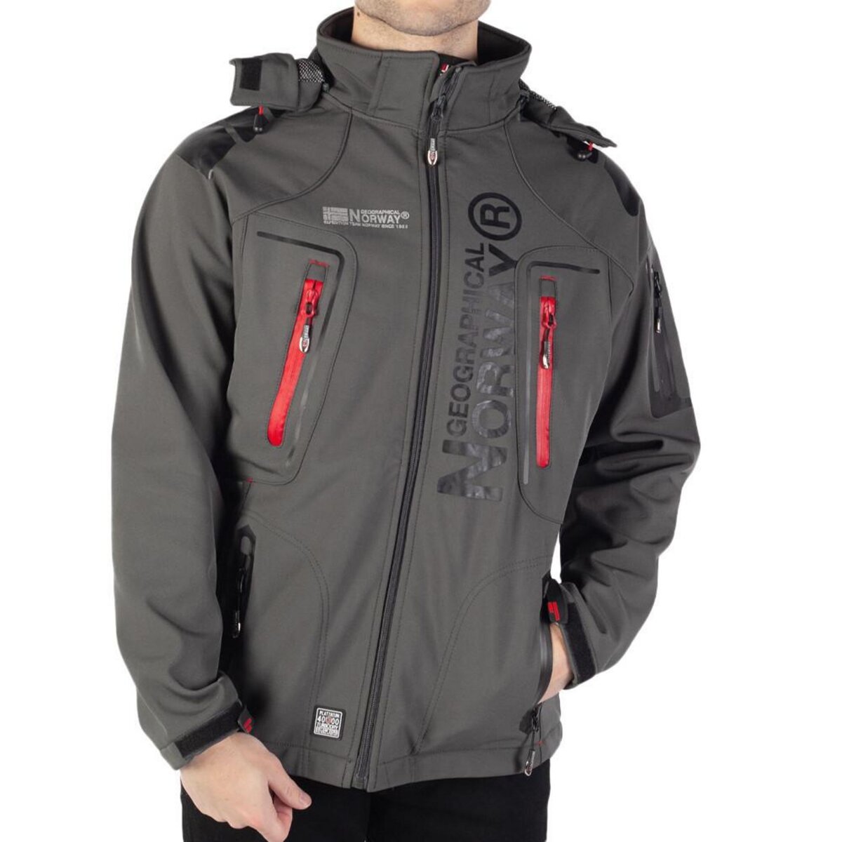 GEOGRAPHICAL NORWAY Blouson Gris Homme Geographical Norway Techno