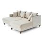 Voir la diapositive 4 : BEST MOBILIER Flamingo - canapé d'angle droit 4 places convertible en velours