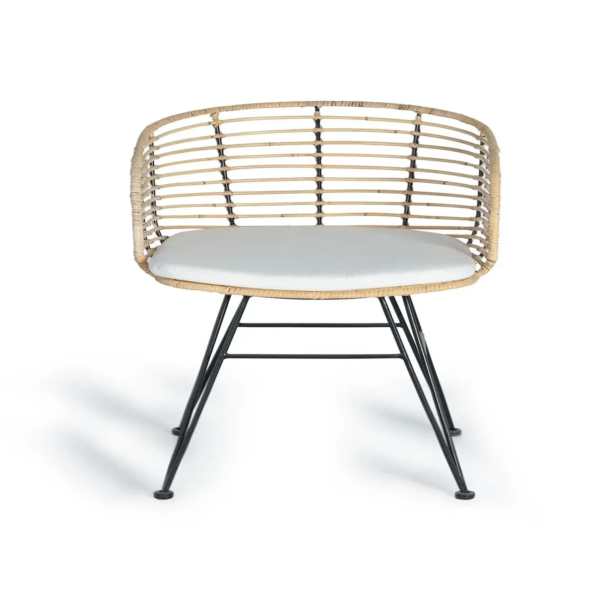 Voir la diapositive 2 : GINER Y COLOMER SL Lot de 2 chaises de rotin naturel 52 cm style méditerranéen