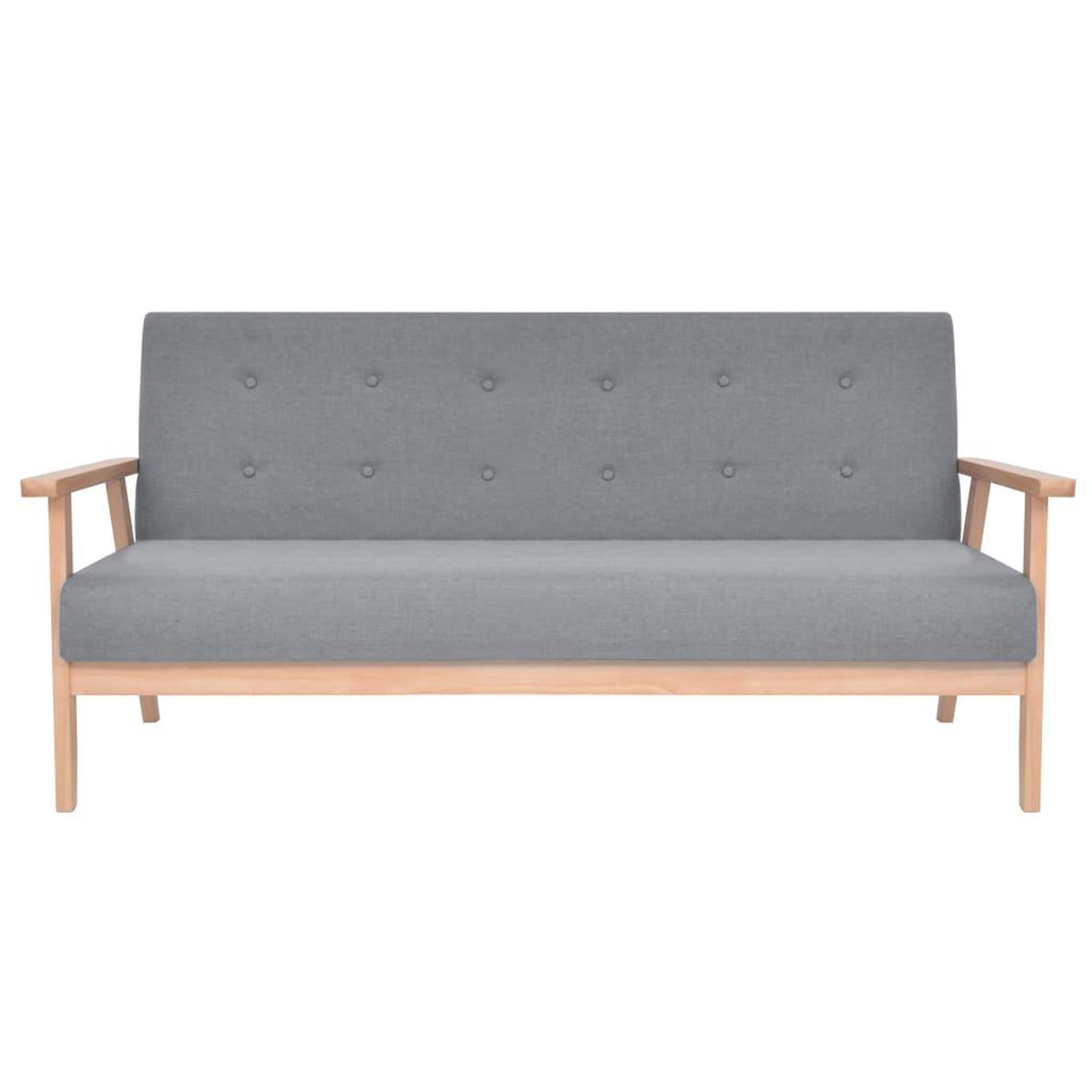 Voir la diapositive 3 : VIDAXL Ensemble de canapes 3 pcs Tissu Gris clair