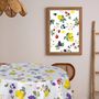 Voir la diapositive 2 : HABITABLE Nappe en toile cirée ronde motifs citron CAPRI - Diam. 135 cm