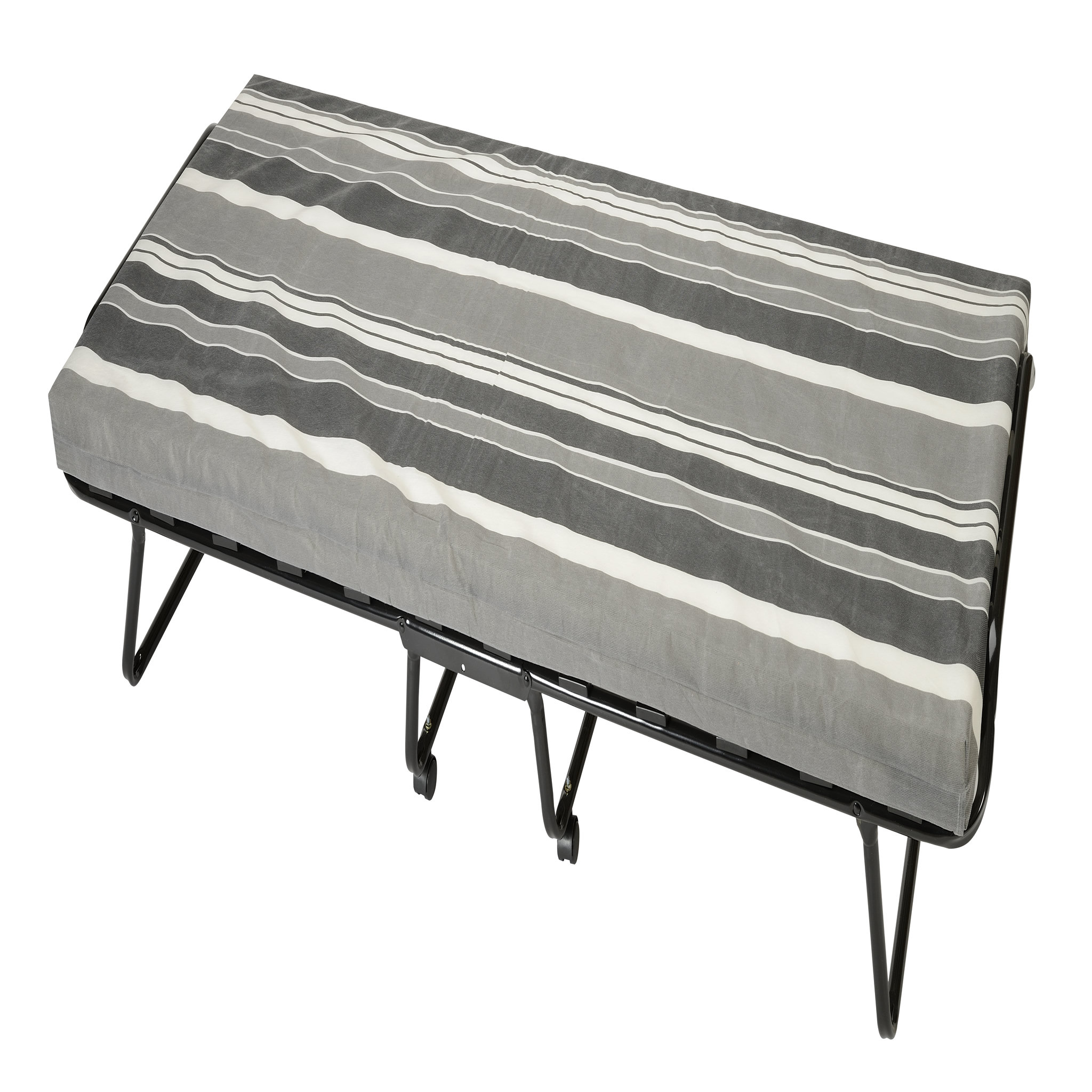 Voir la diapositive 2 : SEDAC LIT PLIANT sommier 12 lattes + matelas mousse 80x190 cm FOLDI