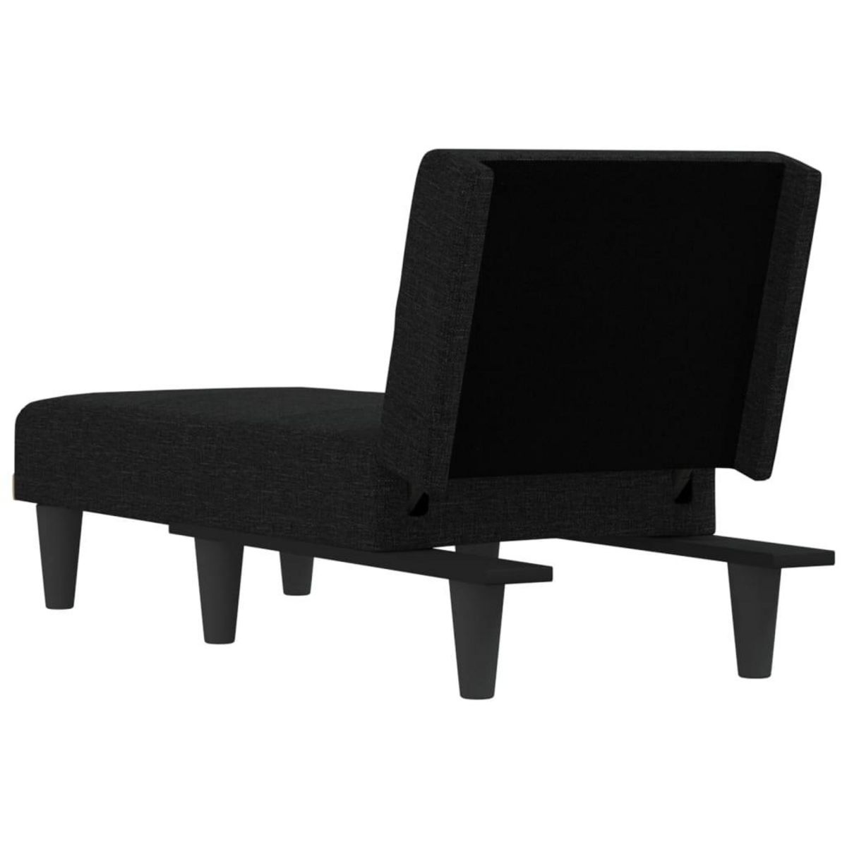 VIDAXL Chaise longue noir tissu