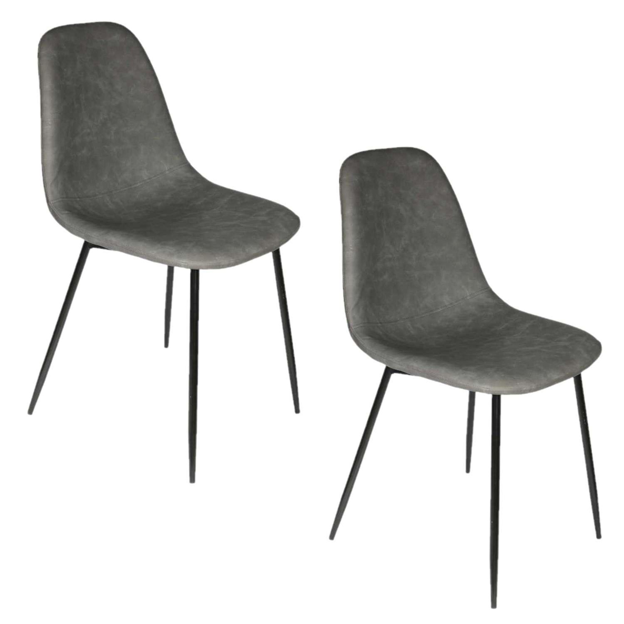 Voir la diapositive 1 : TOILINUX 2 chaises design vintage amber