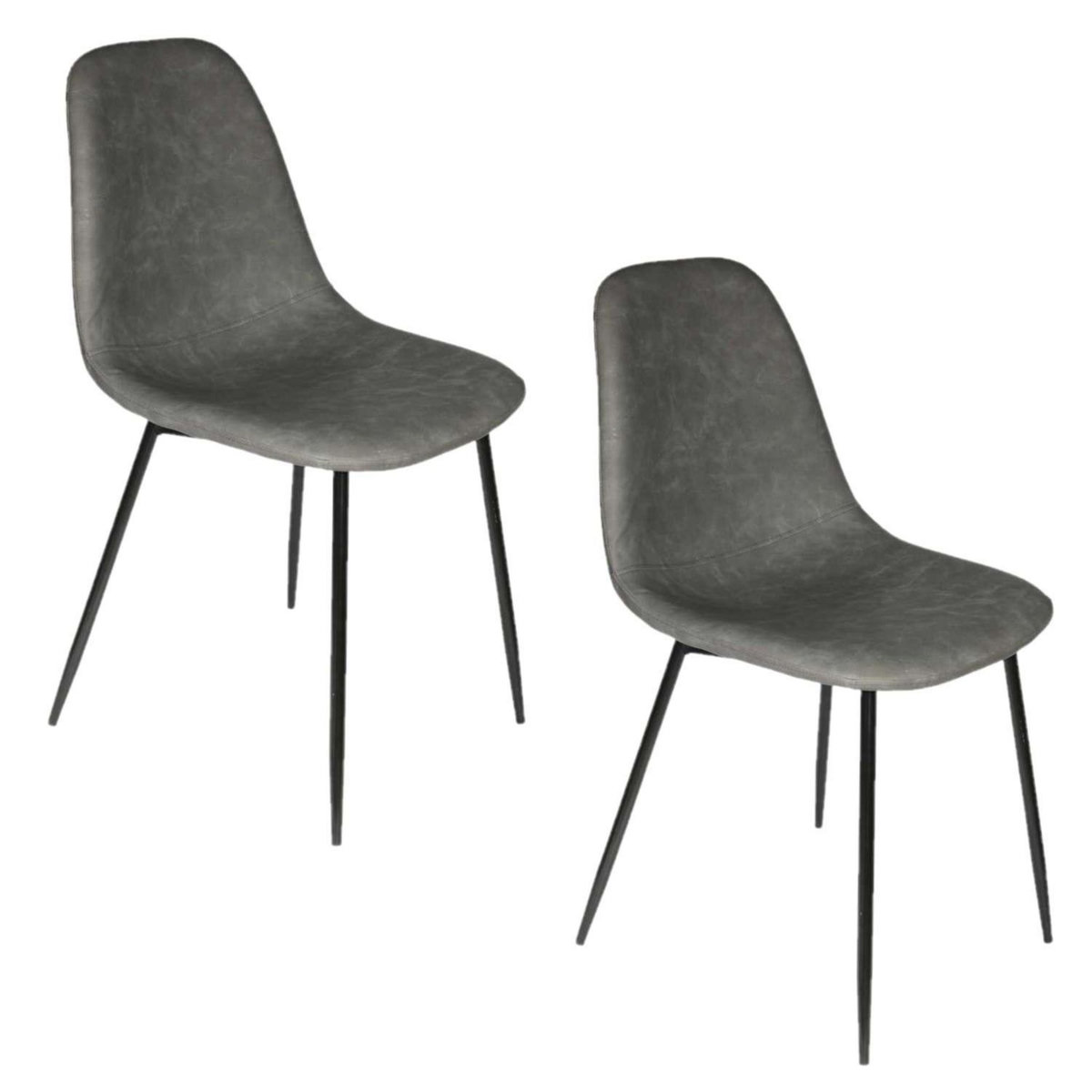 The Home Deco Factory 2 Chaises design vintage Amber