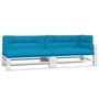 Voir la diapositive 3 : VIDAXL Coussins de palette lot de 5 bleu tissu