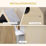 Voir la diapositive 6 : PAWHUT Maison pour chat design maisonnette - niche chat panier chat - 2 coussins amovibles, 2 niv. - panneaux aspect bois clair polyester gris