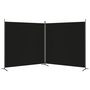 Voir la diapositive 4 : VIDAXL Cloison de separation 2 panneaux Noir 348x180 cm Tissu