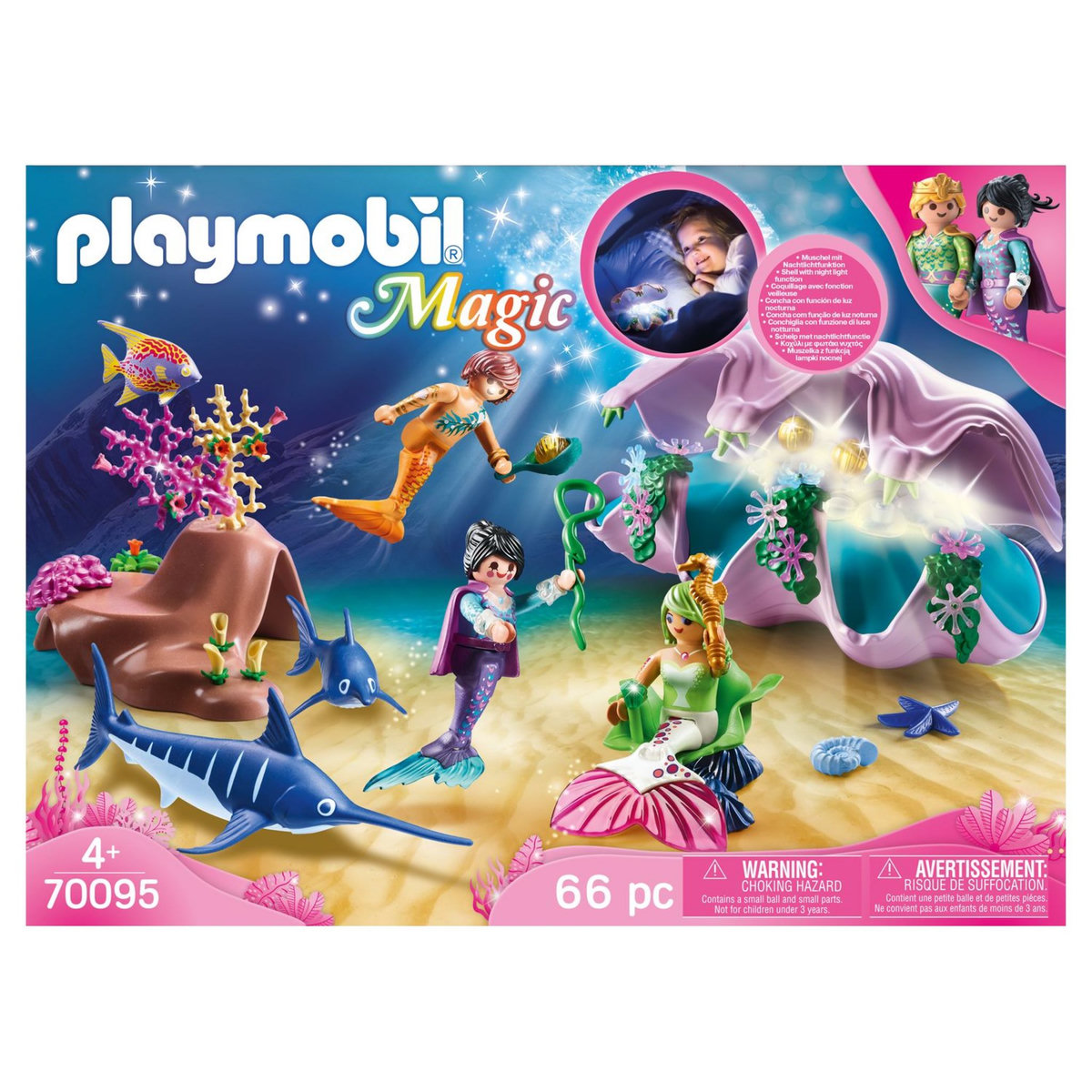 PLAYMOBIL 70095 - Magic - Coquillage lumineux avec sirènes