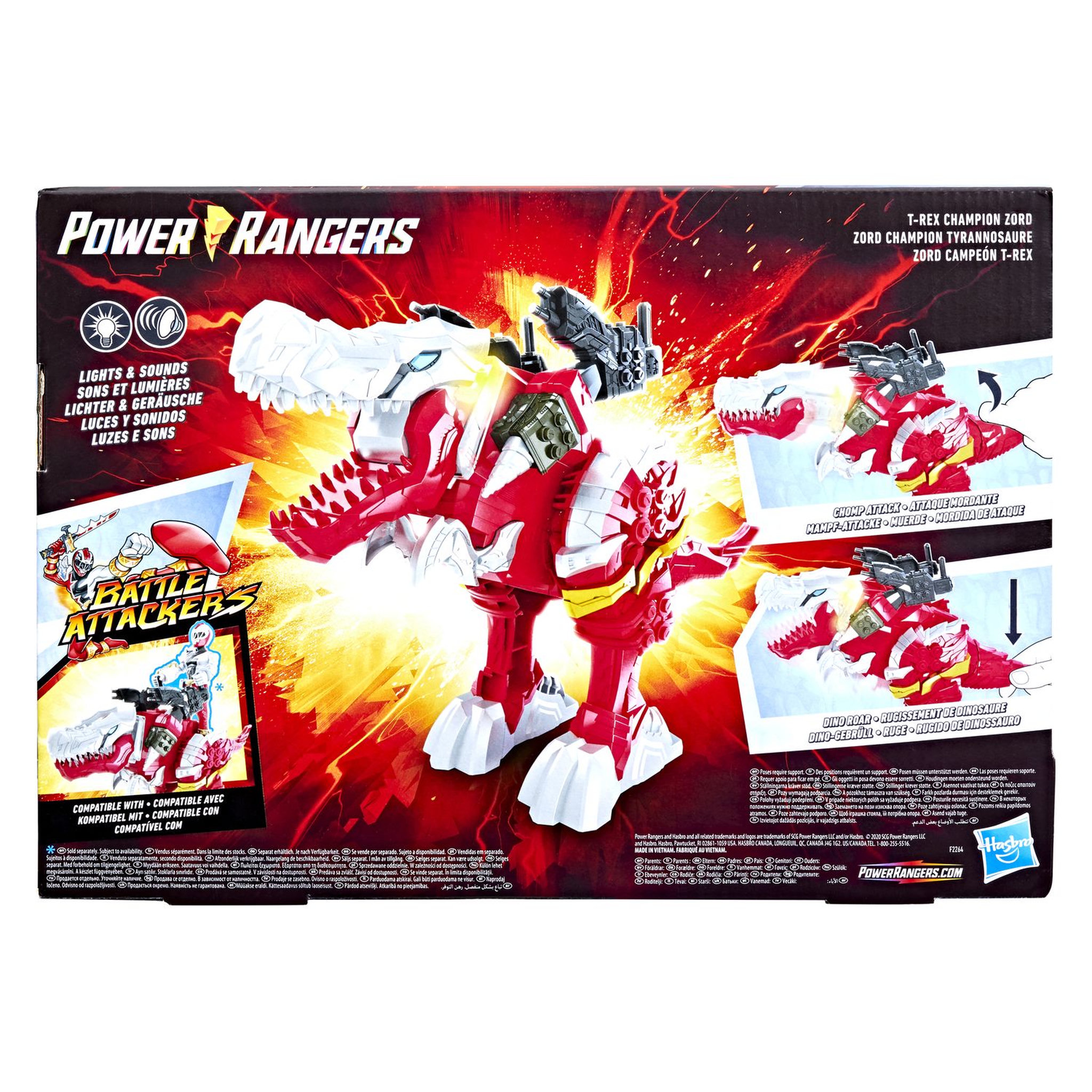 Voir la diapositive 5 : HASBRO Power Rangers Dino Fury - T-Rex Champion Zord 