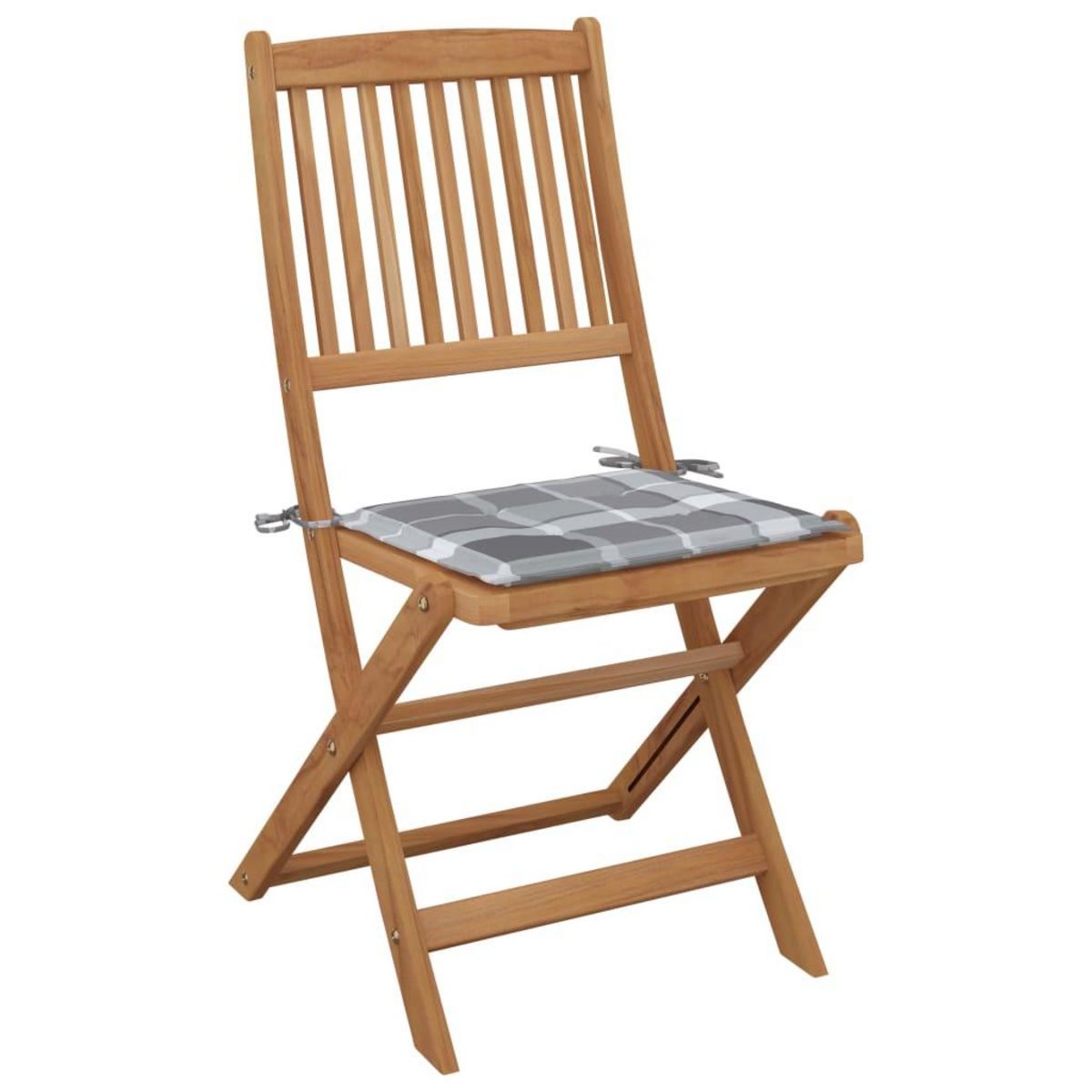 VIDAXL Chaises pliables de jardin lot de 4 avec coussins Bois d'acacia