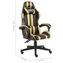 Voir la diapositive 6 : VIDAXL Fauteuil de jeux video Noir et dore Similicuir