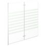 Voir la diapositive 4 : VIDAXL Enclos de bain 120x140 cm Verre trempe Rayures