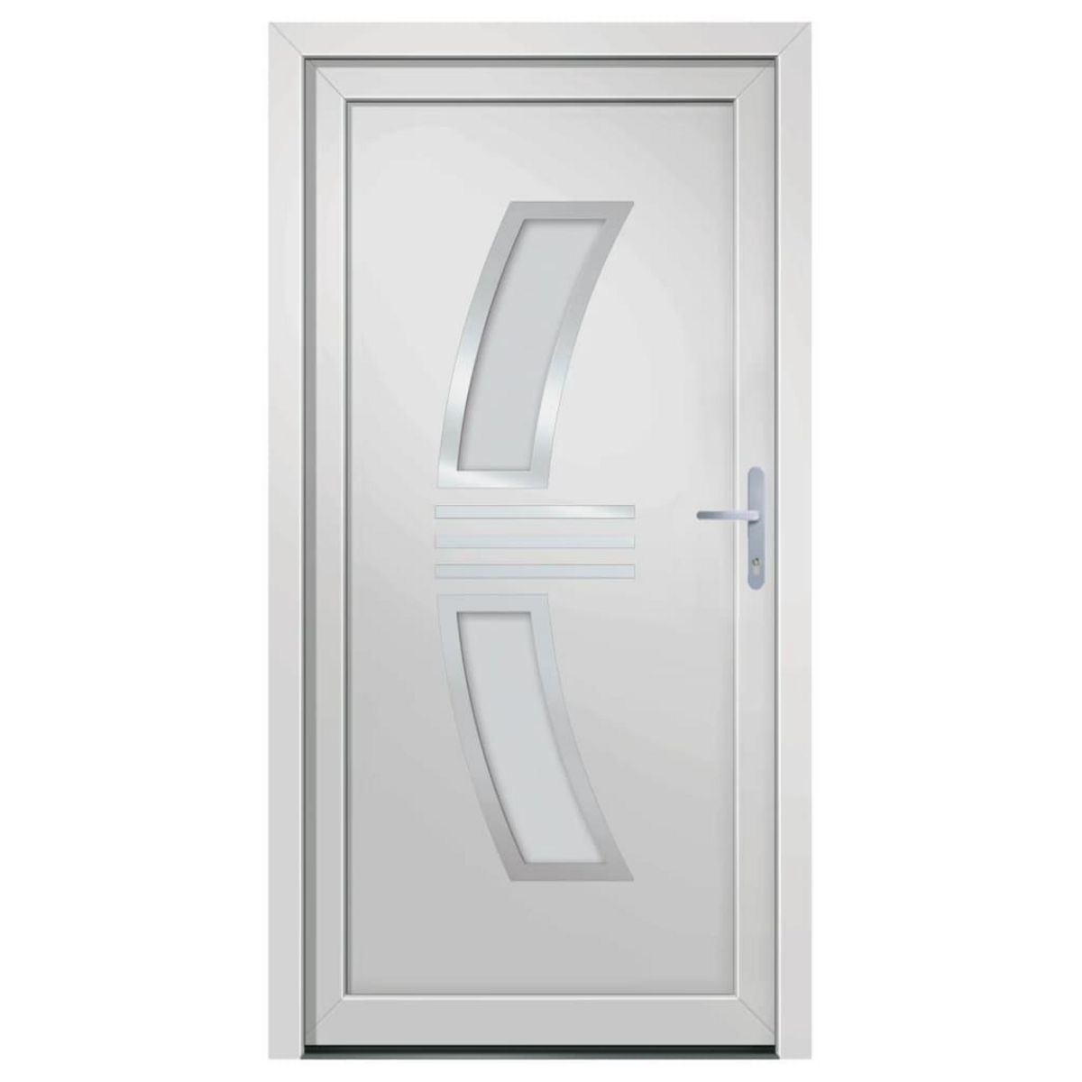 VIDAXL Porte d'entree Blanc 108x208 cm PVC