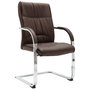 Voir la diapositive 1 : VIDAXL Chaise de bureau cantilever Marron Similicuir
