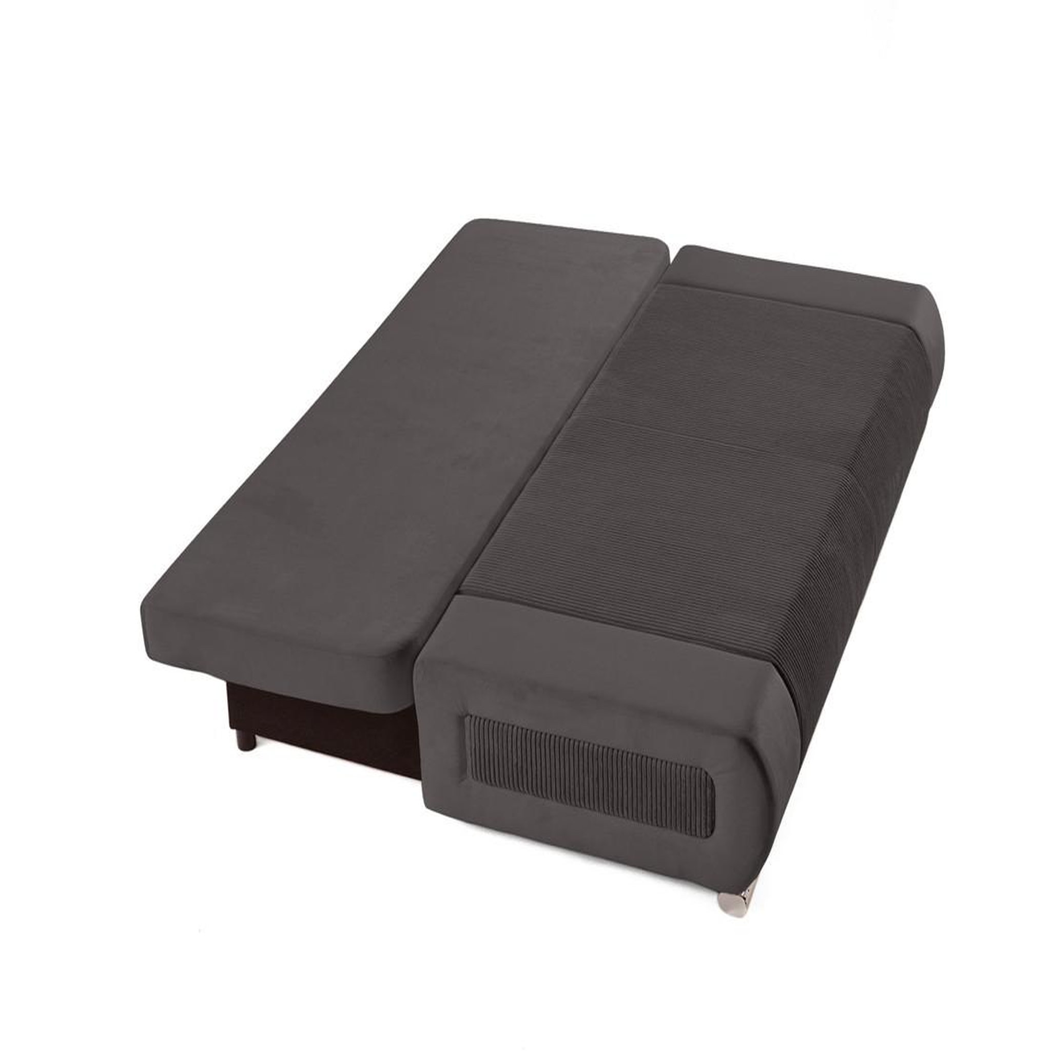 Voir la diapositive 3 : BEST MOBILIER Elio - canapé 3 places convertible - avec coffre - en velours et velours côtelé