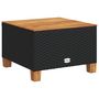 Voir la diapositive 2 : VIDAXL Table de jardin noir 55x55x36 cm resine tressee et bois acacia