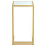 Voir la diapositive 3 : VIDAXL Table d'appoint ordinateur Marbre blanc 50x35x65cm Verre trempe